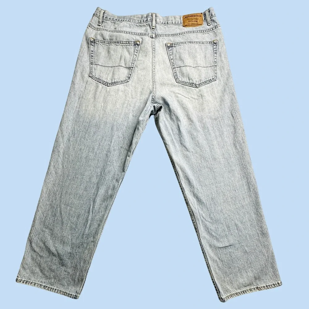 Vintage Levi's Signature Jeans Mens 40x30 (38x29) Light Wash Relaxed Fit Denim